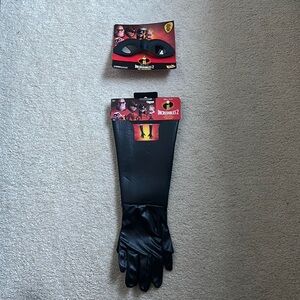 NWT Incredibles costume black gloves & glasses Halloween 🎃